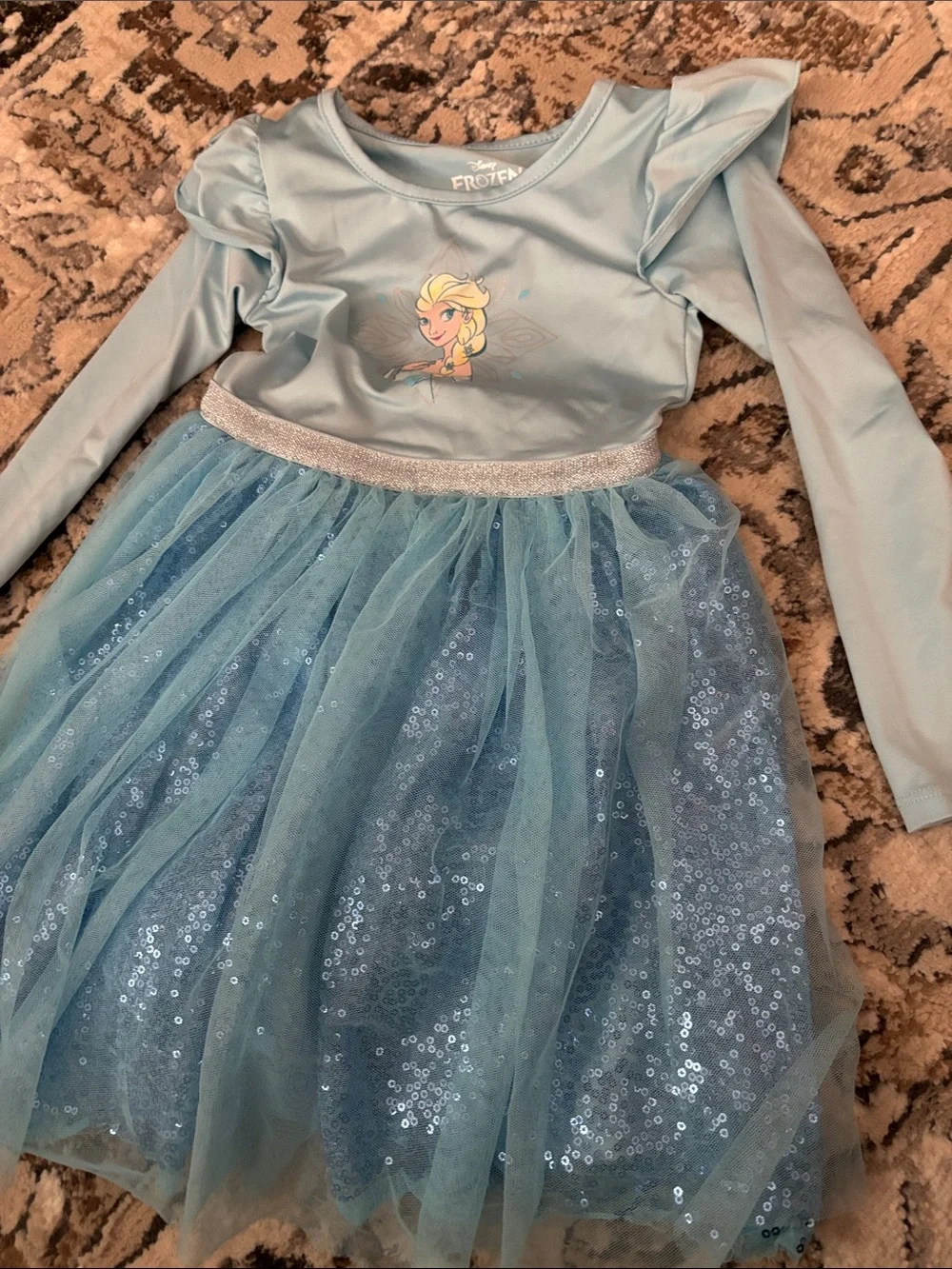 Disney Light Blue Elsa-Inspired Sparkle Tulle Dress